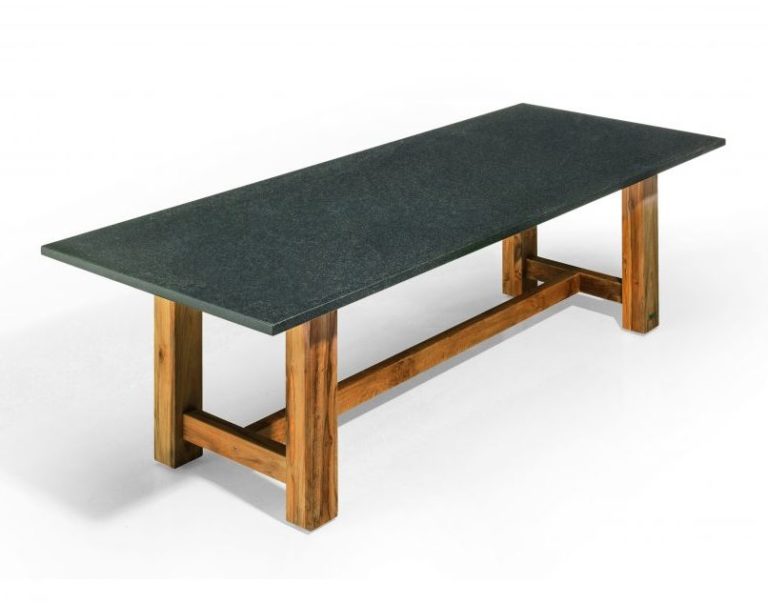 Studio 20 Tuintafel Voss Natuursteen Teak 240x100x3 cm Vivaldi XL