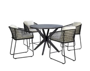 YOI Bara high dining chair Calma 120cm alu black slate